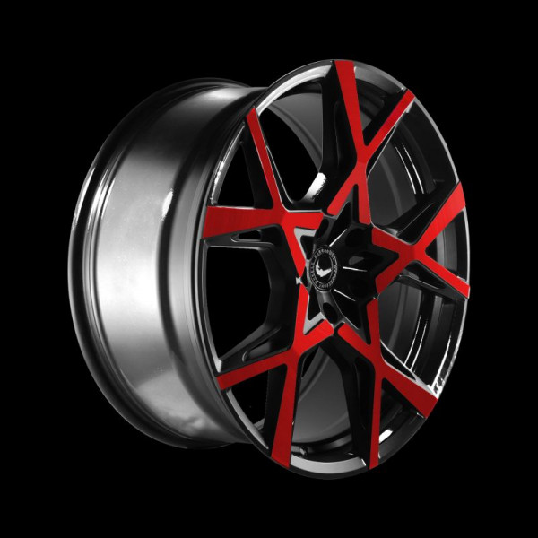 Диск литой BARRACUDA PROJECT X Gloss black Flashred Felge 10x22 - 22 Zoll 5x108 Lochkreis