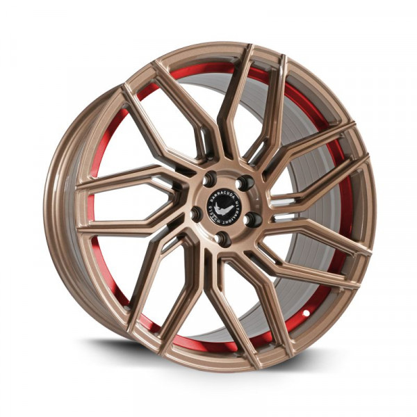 Диск литой BARRACUDA DRAGOON Higloss-Bronze undercut Trimline red Felge 10x20 - 20 Zoll 5x110 Lochkreis