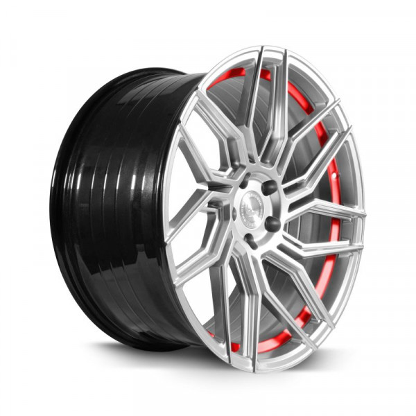 Диск литой BARRACUDA DRAGOON Silver undercut Trimline red Felge 10x20 - 20 Zoll 5x110 Lochkreis