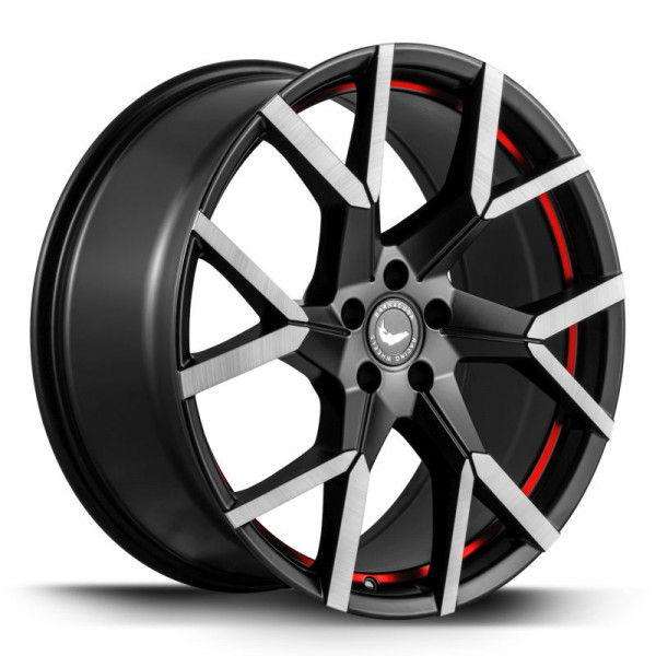Диск литой BARRACUDA TZUNAMEE EVO Dark Gunmetal brushed undercut Trimline red Felge 9x20 - 20 Zoll 5x112 Lochkreis
