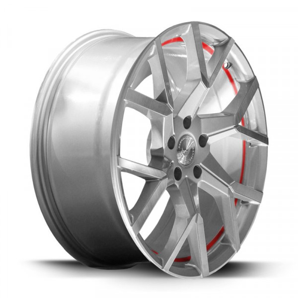 Диск литой BARRACUDA TZUNAMEE EVO Silver brushed undercut Trimline red Felge 8,5x19 - 19 Zoll 5x112 Lochkreis