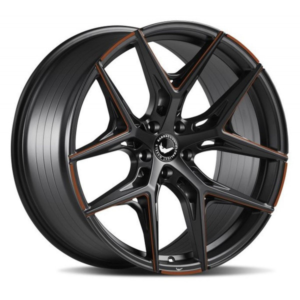 Диск литой BARRACUDA RAZZER Mattblack COPPER  Puresports gefräst Felge 10x20 - 20 Zoll 5x114,3 Lochkreis
