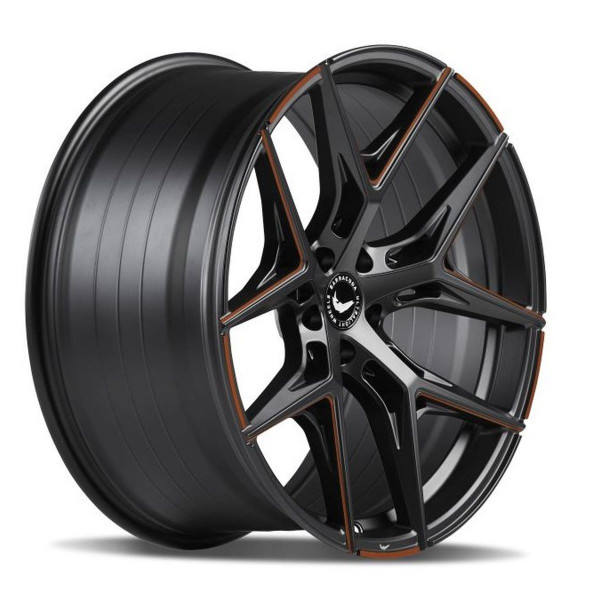 Диск литой BARRACUDA RAZZER Mattblack COPPER  Puresports gefräst Felge 8,5x19 - 19 Zoll 5x112 Lochkreis