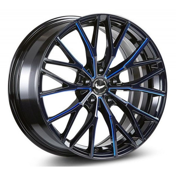 Диск литой BARRACUDA PROJECT 3.0 Black gloss Flashblue Felge 8,5x19 - 19 Zoll 5x114,3 Lochkreis