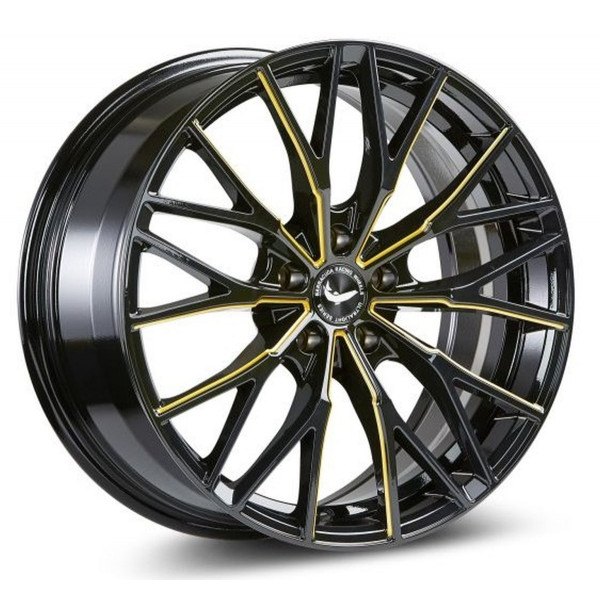 Диск литой BARRACUDA PROJECT 3.0 Black gloss Flashgold Felge 10x20 - 20 Zoll 5x108 Lochkreis