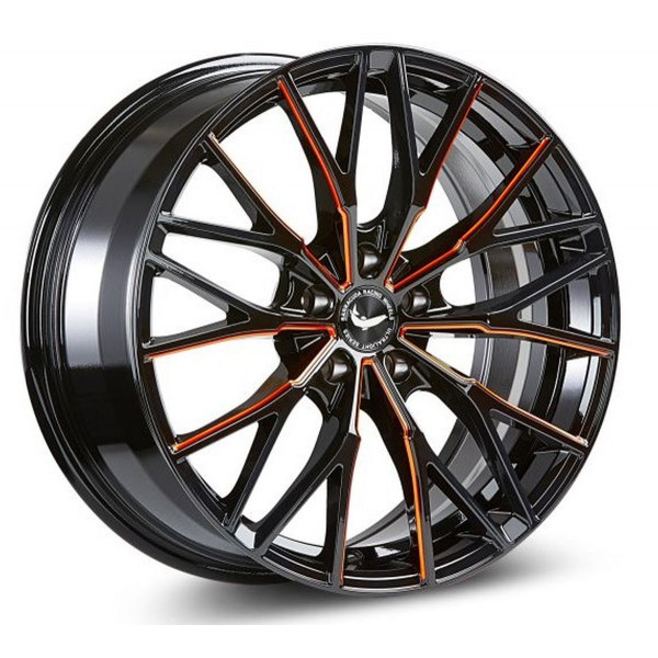 Диск литой BARRACUDA PROJECT 3.0 Black gloss Flashorange Felge 10x20 - 20 Zoll 5x108 Lochkreis