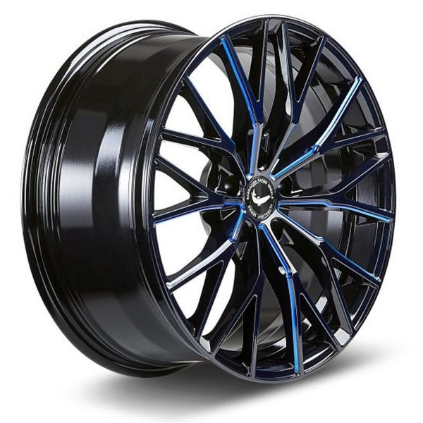 Диск литой BARRACUDA PROJECT 3.0 Black gloss Flashblue Felge 8,5x20 - 20 Zoll 5x112 Lochkreis