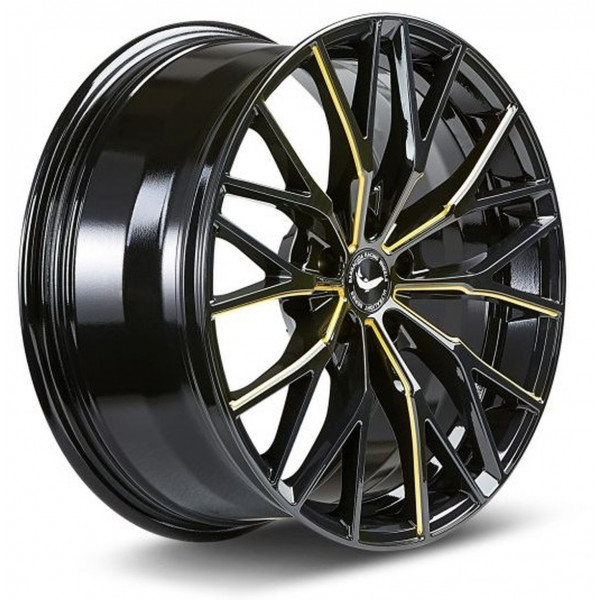 Диск литой BARRACUDA PROJECT 3.0 Black gloss Flashgold Felge 8,5x19 - 19 Zoll 5x112 Lochkreis