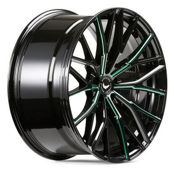Диск литой BARRACUDA PROJECT 3.0 Black gloss flashgreen Felge 10x20 - 20 Zoll 5x112 Lochkreis