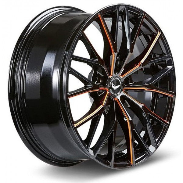 Диск литой BARRACUDA PROJECT 3.0 Black gloss Flashorange Felge 8,5x20 - 20 Zoll 5x112 Lochkreis