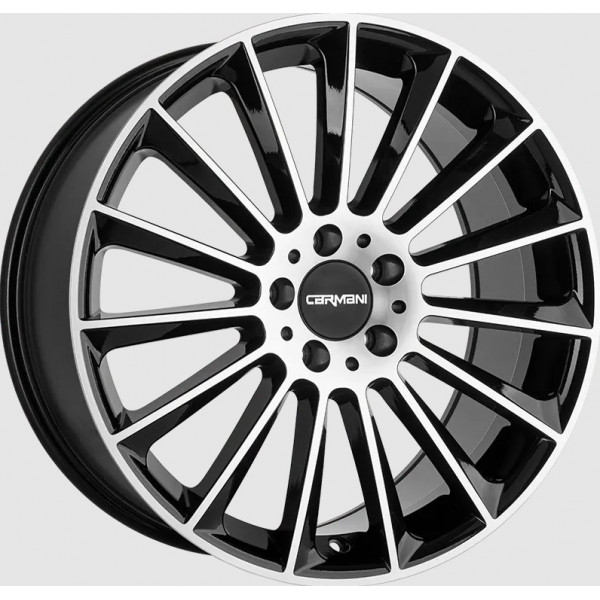 Диск литой Carmani 17 Fritz schwarz poliert Felge 9x19 - schwarz poliert Zoll 5x112 Lochkreis
