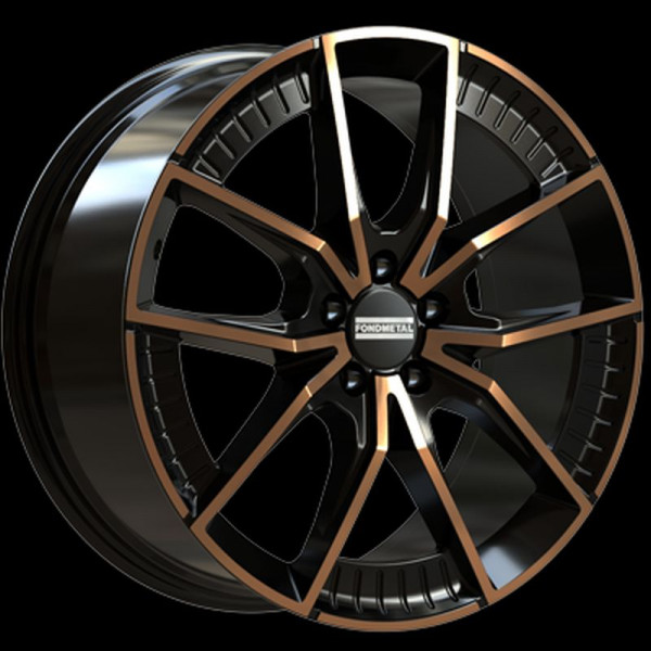 Диск литой Fondmetal Elatha glänzend schwarz bronce poliert Felge 8.5x19 - 19 Zoll 5x112 Lochkreis