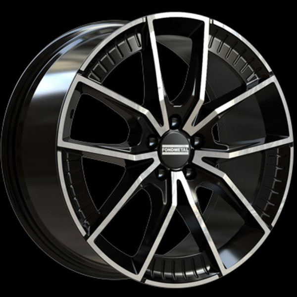 Диск литой Fondmetal Elatha glänzend schwarz poliert Felge 8.5x19 - 19 Zoll 5x112 Lochkreis