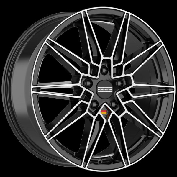 Диск литой Fondmetal Thoe glänzend schwarz poliert Felge 8x20 - 20 Zoll 5x120 Lochkreis