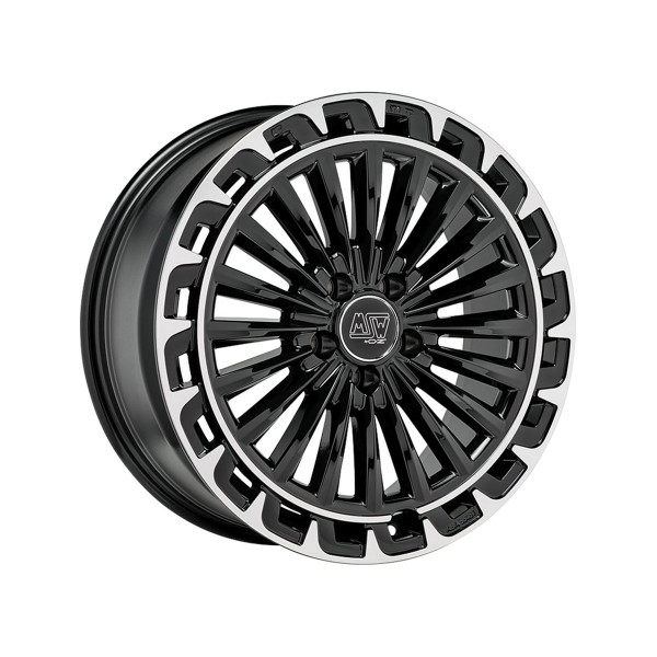Диск литой MSW 32 GLOSS BLACK + DIAMOND LIP Felge 7,5x19 - 18 Zoll 5x112 Lochkreis