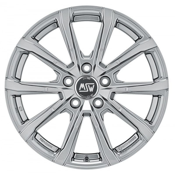 Диск литой MSW 79 FULL SILVER Felge 7,5x18 - 18 Zoll 5x108 Lochkreis