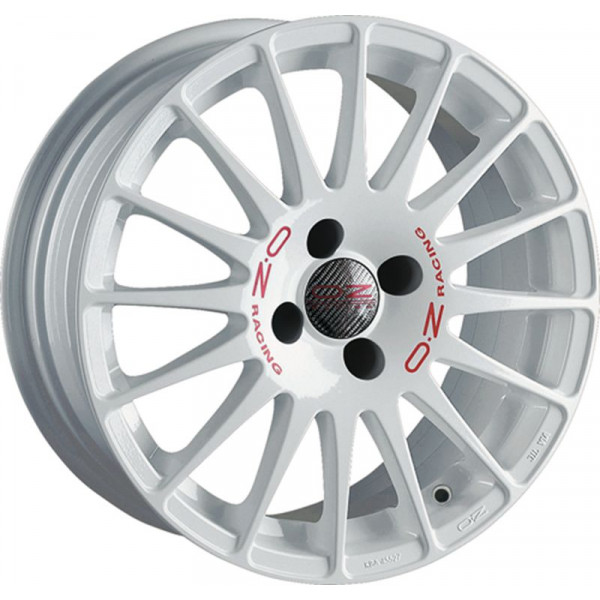 Диск литой OZ SUPERTURISMO WRC WHITE + RED LET. Felge 7x18 - 18 Zoll 4x100 Lochkreis