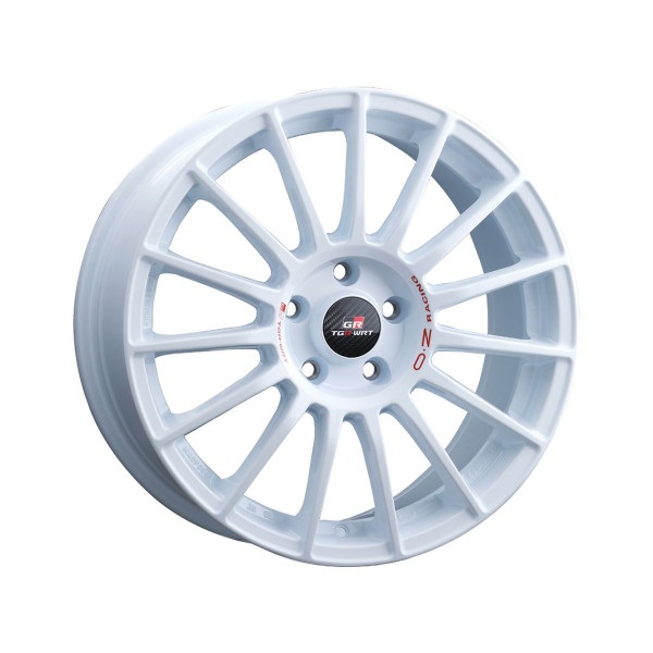 Диск литой OZ SUPERTURISMO TGR-WRT RACE WHITE + RED LETTERING Felge 8x18 - 18 Zoll 5x114,3 Lochkreis