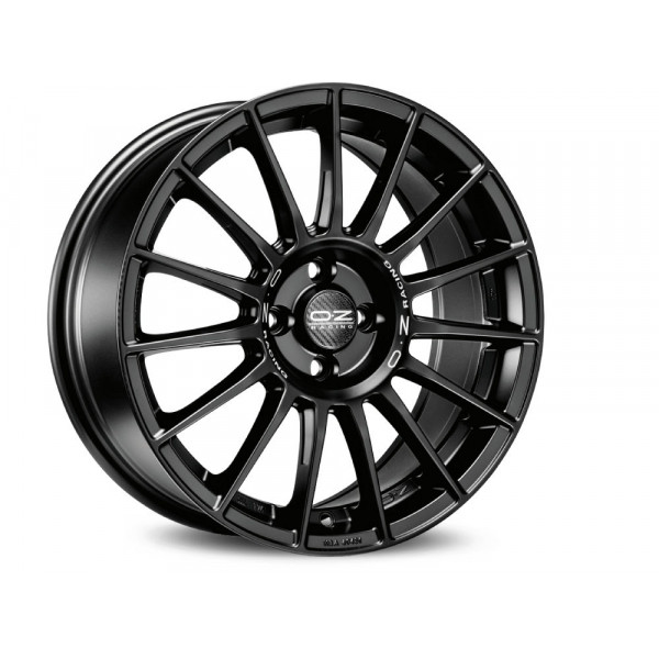 Диск литой OZ SUPERTURISMO LM matt schwarz + silber Schriftzug Felge 8.5x19 - 19 Zoll 5x108 Lochkreis