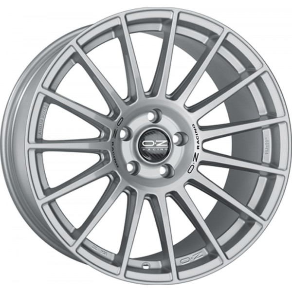Диск литой OZ SUPERTURISMO DAKAR matt RACE silber + schwarz Schriftzug Felge 10x21 - 21 Zoll 5x112 Lochkreis