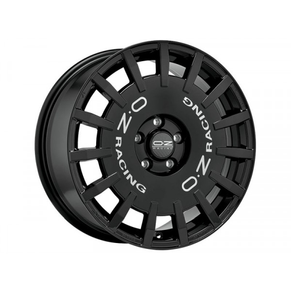 Диск литой OZ RALLY RACING GLOSS BLACK + SILVER LETTERING Felge 8x18 - 18 Zoll 5x114,3 Lochkreis