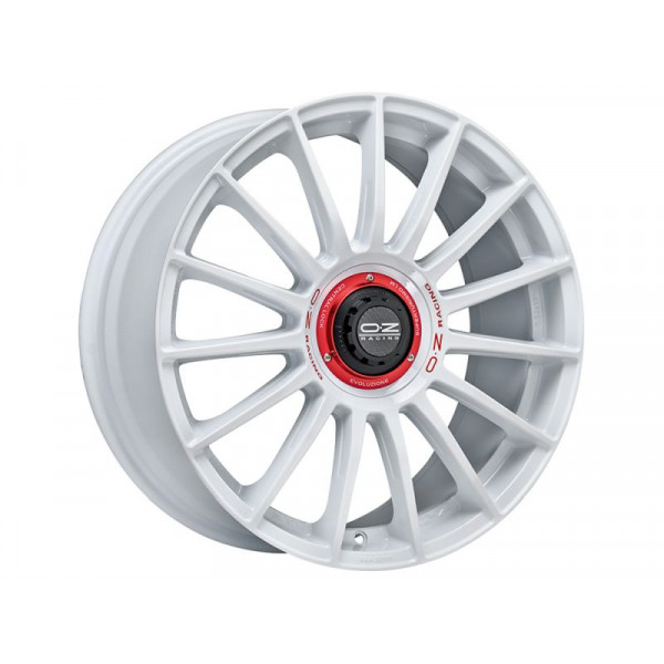 Диск литой OZ SUPERTURISMO EVOLUZIONE WRC WHITE + RED LET. Felge 8,5x20 - 20 Zoll 5x112 Lochkreis