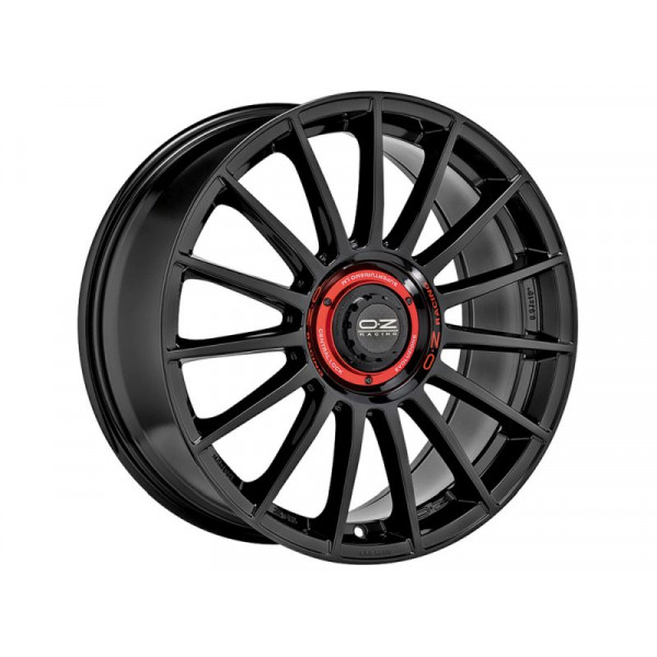 Диск литой OZ SUPERTURISMO EVOLUZIONE GLOSS BLACK+RED LET. Felge 8,5x19 - 19 Zoll 5x108 Lochkreis