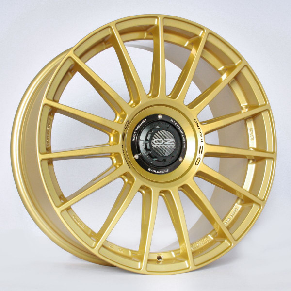 Диск литой OZ SUPERTURISMO EVOLUZIONE GOLD RACE GOLD + BLACK LETTERING Felge 8,5x19 - 19 Zoll 5x112 Lochkreis