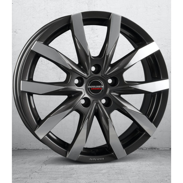 Диск литой Borbet CW 5 mistral anthracite glossy polished Felge 7,5x18 Zoll 5x112 Lochkreis