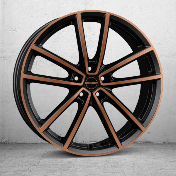 Диск литой Borbet W black copper polished matt Felge 8x18 Zoll 5x112 Lochkreis