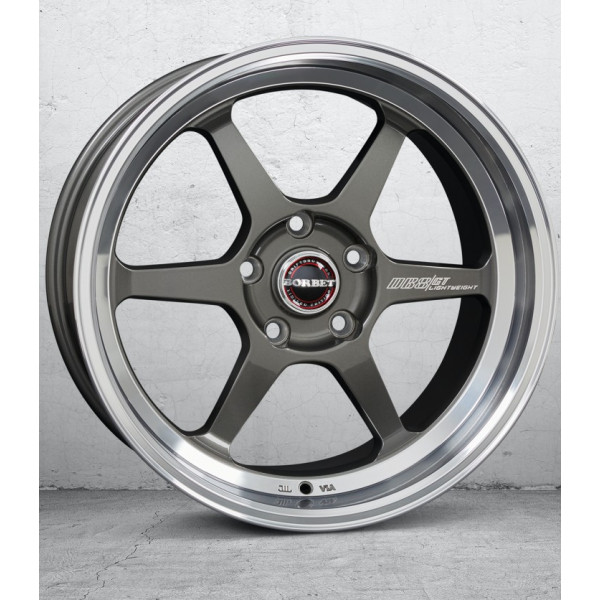 Диск литой Borbet DB8GT graphite rim polished  Felge 8,5x18 Zoll 5x100 Lochkreis