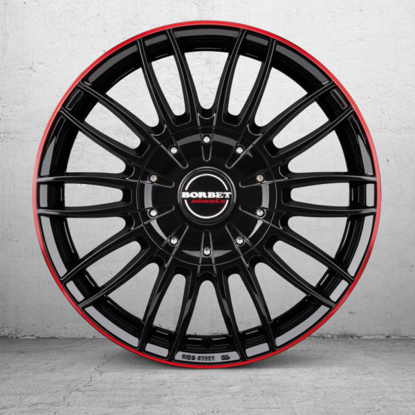 Диск литой Borbet CW3 black glossy red ring Felge 7,5x18 Zoll 5x112 Lochkreis