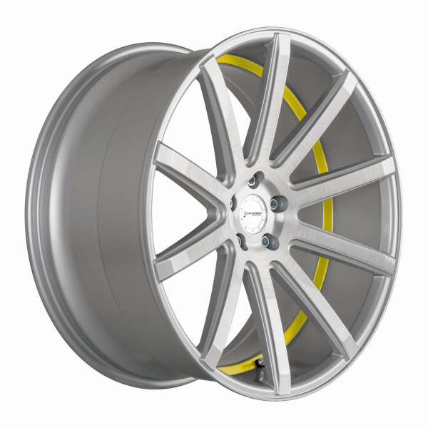 Диск литой CORSPEED DEVILLE Silver-brushed-Surface/ undercut Color Trim gelb 9x21 5x120 Lochkreis