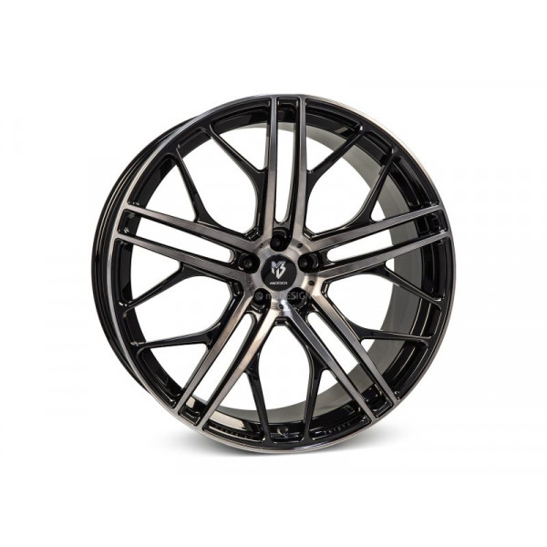 Диск литой MB Design SF1 Forged Rauchschwarz glänzend poliert Felge 10x24 - 24 Zoll 5x108 Lochkreis