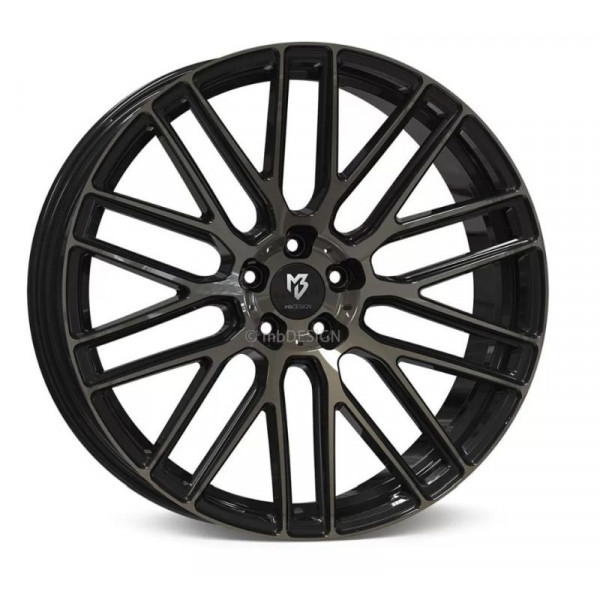 Диск литой MB Design KV4 Rauchschwarz glänzend lackiert Front poliert Felge 10x22 - 22 Zoll 5x108 Lochkreis