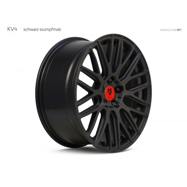 Диск литой MB Design KV4 schwarz matt gepulvert Felge 10x22 - 22 Zoll 5x108 Lochkreis