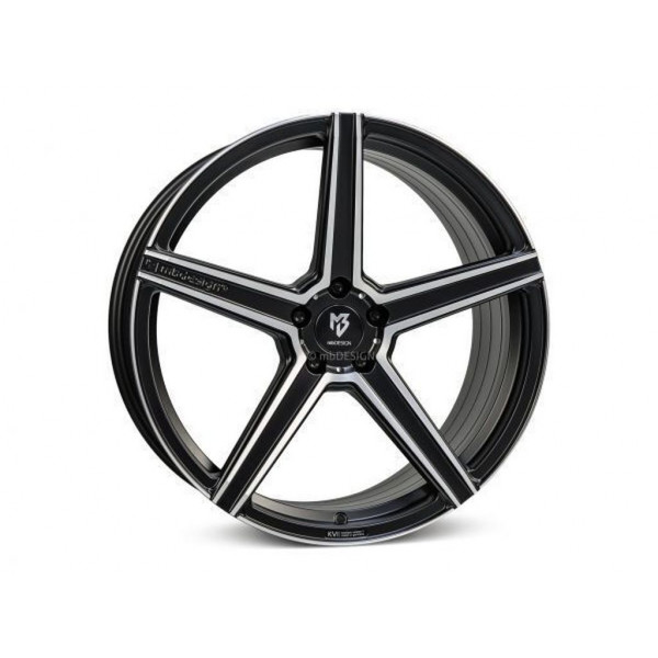 Диск литой MB Design KV1S DC Mattschwarz poliert Felge 10,5x21 - 21 Zoll 5x108 Lochkreis