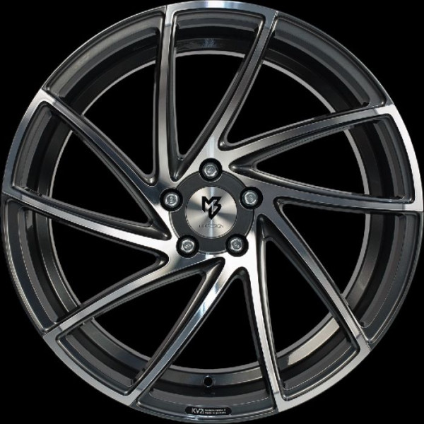 Диск литой MB Design KV2 Grau glänzend poliert Felge 8.5x19 - 19 Zoll 5x100 Lochkreis