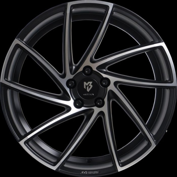 Диск литой MB Design KV2 Mattschwarz poliert Felge 8.5x19 - 19 Zoll 5x100 Lochkreis