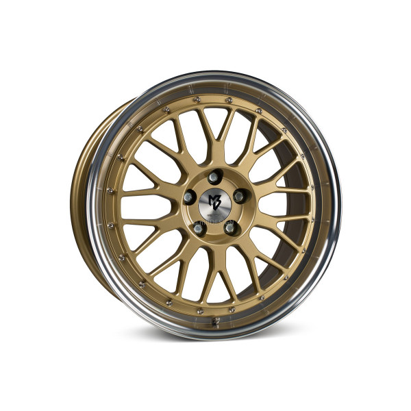 Диск литой MB Design LV1 Gold Außenbett poliert Felge 7,5x18 - 18 Zoll 5x108 Lochkreis
