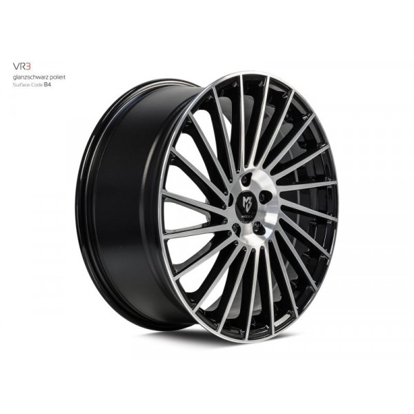 Диск литой MB Design VR3 Glanzschwarz poliert Felge 8,5x19 - 19 Zoll 5x100 Lochkreis