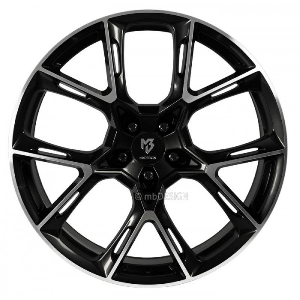 Диск литой MB Design KX1 Schwarz glänzend poliert Felge 8.5x20 - 20 Zoll 5x108 Lochkreis