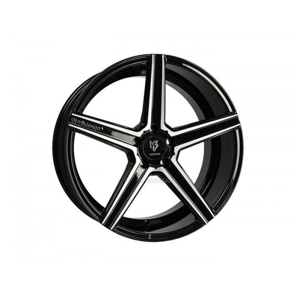 Диск литой MB Design KV1S DC Schwarz glänzend lackiert Konturen poliert Felge 11,5x21 - 21 Zoll 5x112 Lochkreis