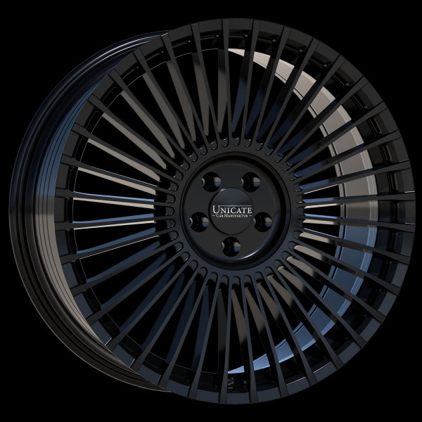 Диск литой Unicate WHEELS MULTISPOKE36 Concave Highgloss Black Felge 9,5x22 - 22 Zoll 5x112 Lochkreis