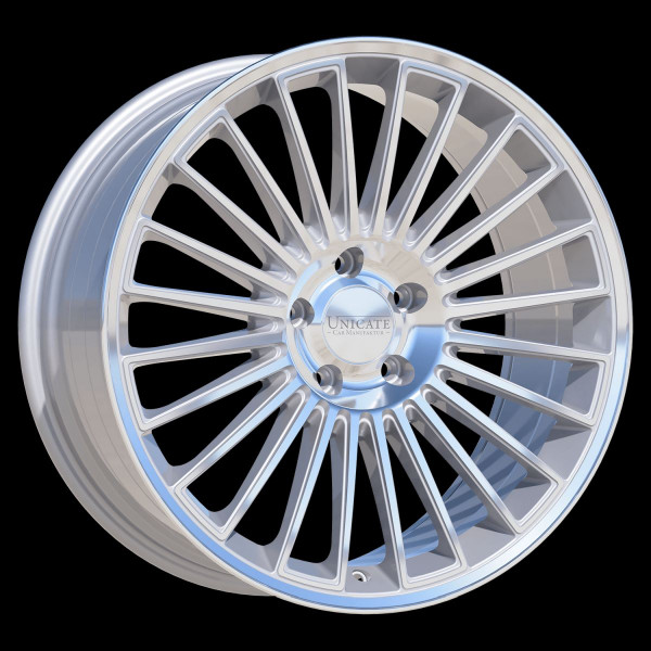 Диск литой Unicate WHEELS MULTISPOKE24 Concave Hyper Silber Felge 9x20 - 20 Zoll 5x112 Lochkreis